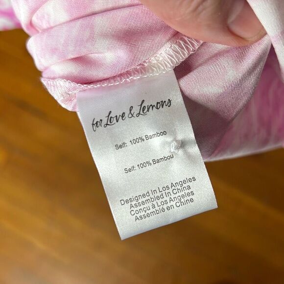 For Love & Lemons Devon Shirt Dress Pink Nwt Size Medium - Picture 7 of 10